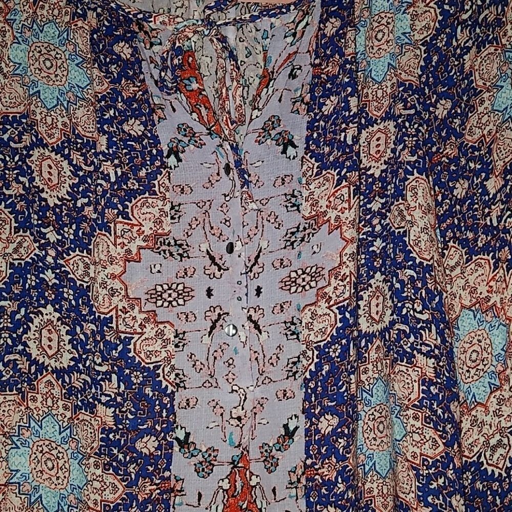 Lucky Brand 3/4th length sleeves top Sz M - Picture 2 of 4